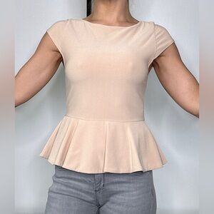 Alice + Olivia Peplum Top - Women - Blush - S